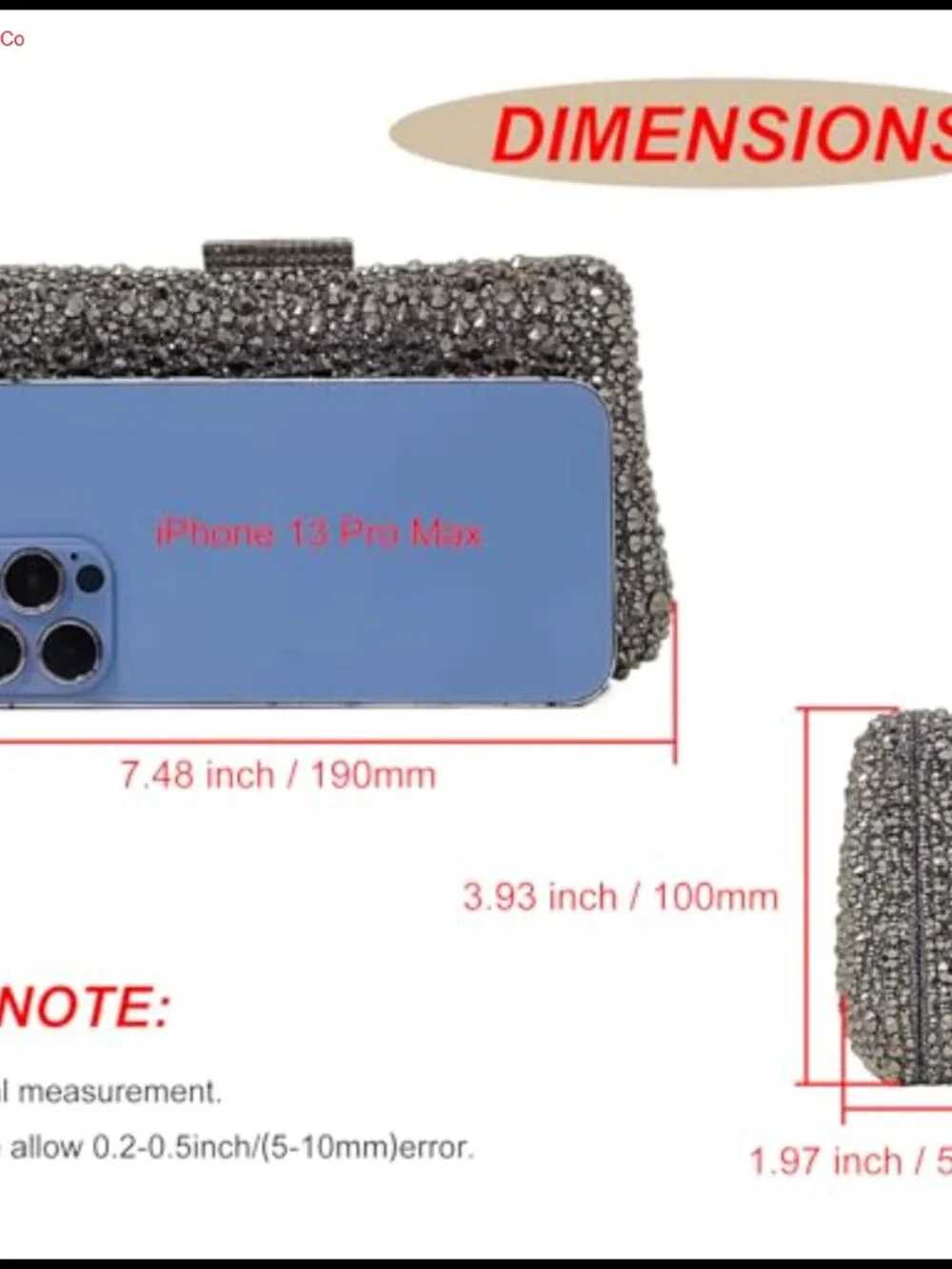 Sparkly Rhinestone Clutch Evening Bag Crystal Purse Wedding Party Handbag